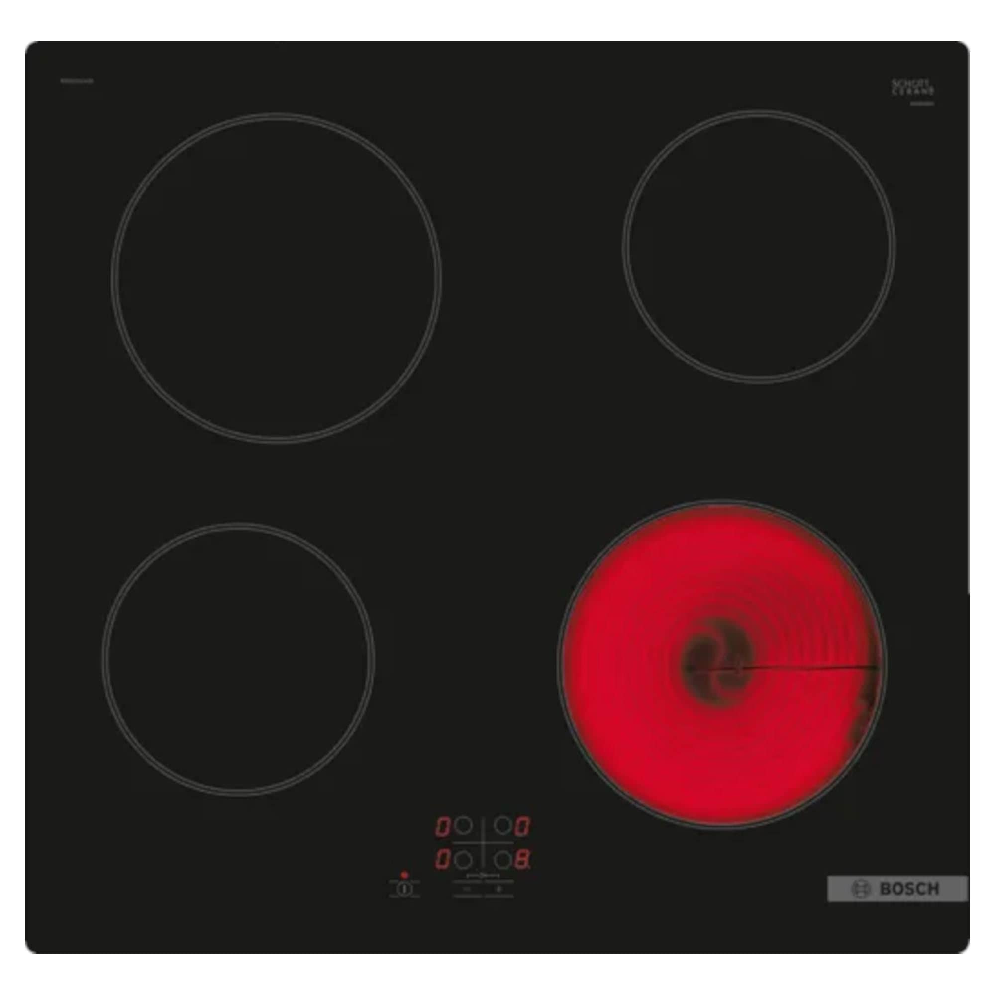 Home & Kitchen Appliances Bosch PKE61RAA8B Electric hob, 60 cm, Black, Serie 2, Built in