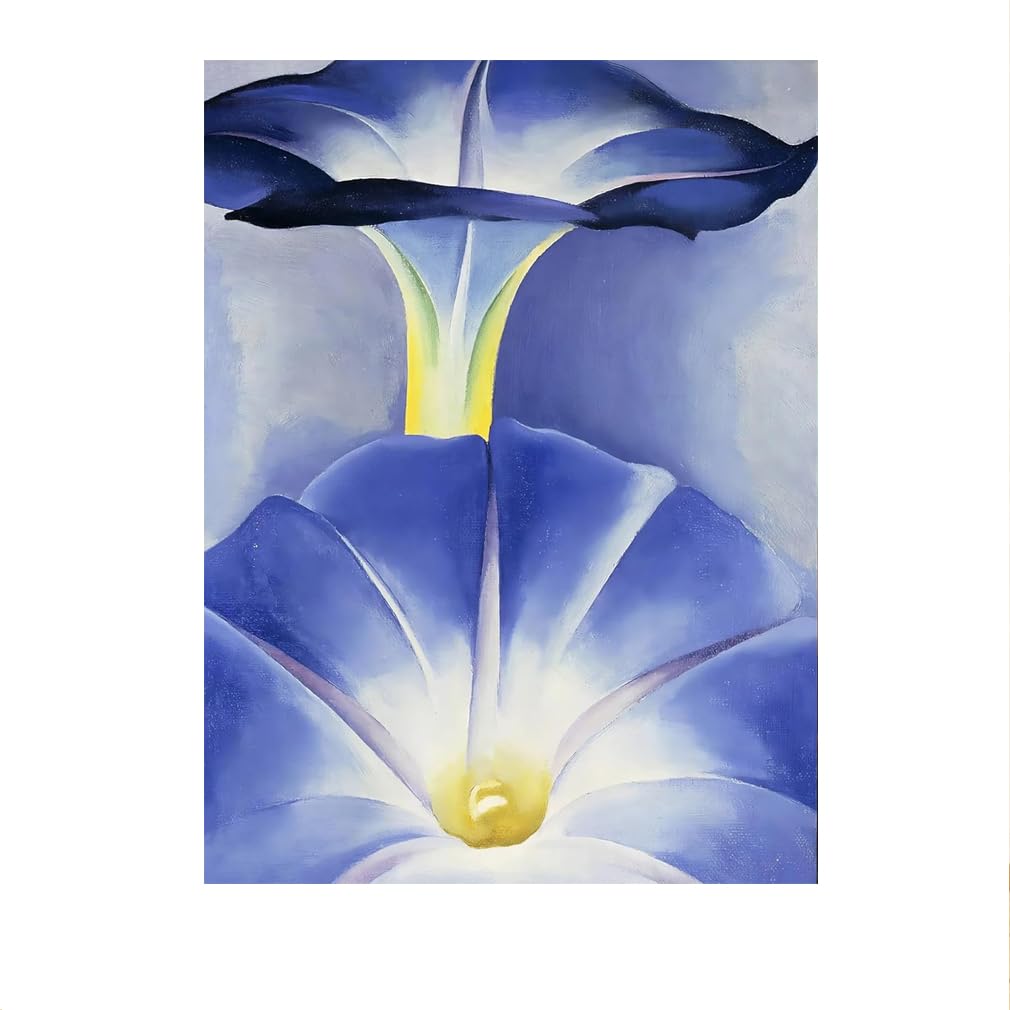 LHHJF LJHFA Famous Georgia O'Keeffe Blue Morning Glories Posters Canvas Wall Art Georgia O'Keeffe Prints And Painting Home Decor Pictures 40x60cm No Frame