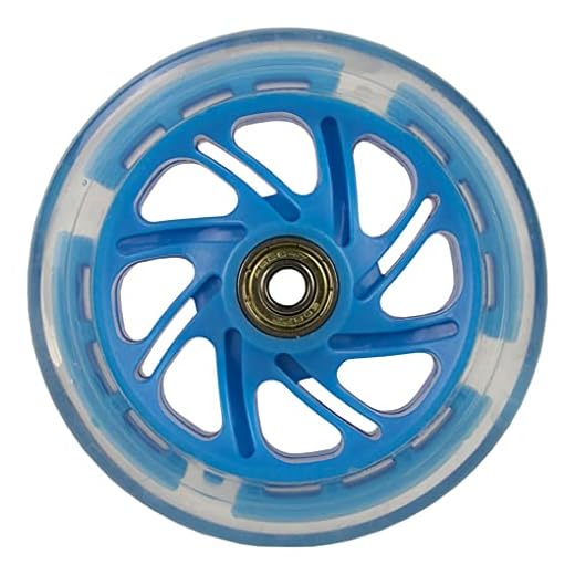 Airel Pack 2 Roues Trotinette | Roues Rechange Trotinette | Roues Scooter | Roues Lumineuses pour Scooter (Bleu)