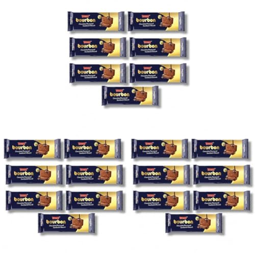 Image of Bakemate Bourbon Cream Biscuit with Chocolate - Combo Pack of 21 (135g Each) | Bourbon Biscuits Pack | Chocolate Sandwich Biscuit | Biscuits Family Pack | Kids Snacks Combo | (Packaging Might Vary)