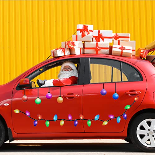 Whaline W5167 60Pcs Christmas Reflective Car Magnet 18Pcs Colorful Bulb Light Magnets 12Pcs Colorful Balls thumb #5