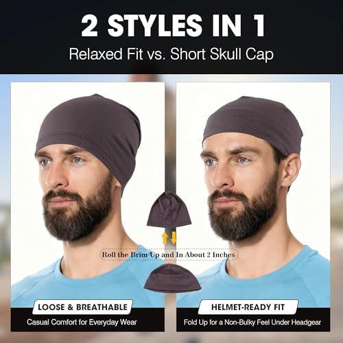 Image of WTACTFUL Cooling Skull Cap Breathable Mesh for Men Women | Lightweight Mesh Thin Quick-drying Moisture-Wicking Motorcycle Cycling Summer Sports Helmet Liner Hard Hat Liner