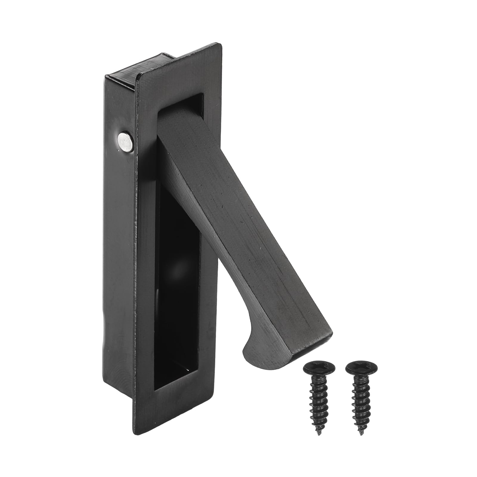 sourcing map Pocket Door Handles, 304 Stainless Steel Door Edge Pull, Pocket Door Hardware for Sliding Cabinet, Home, Office, Hotels, Black