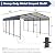 SUNBURY Metal Carport 12'x20' Heavy Duty, Outdoor Garage Car Shelter Shade with Galvanized Metal Roof for Car and Boats, Grey