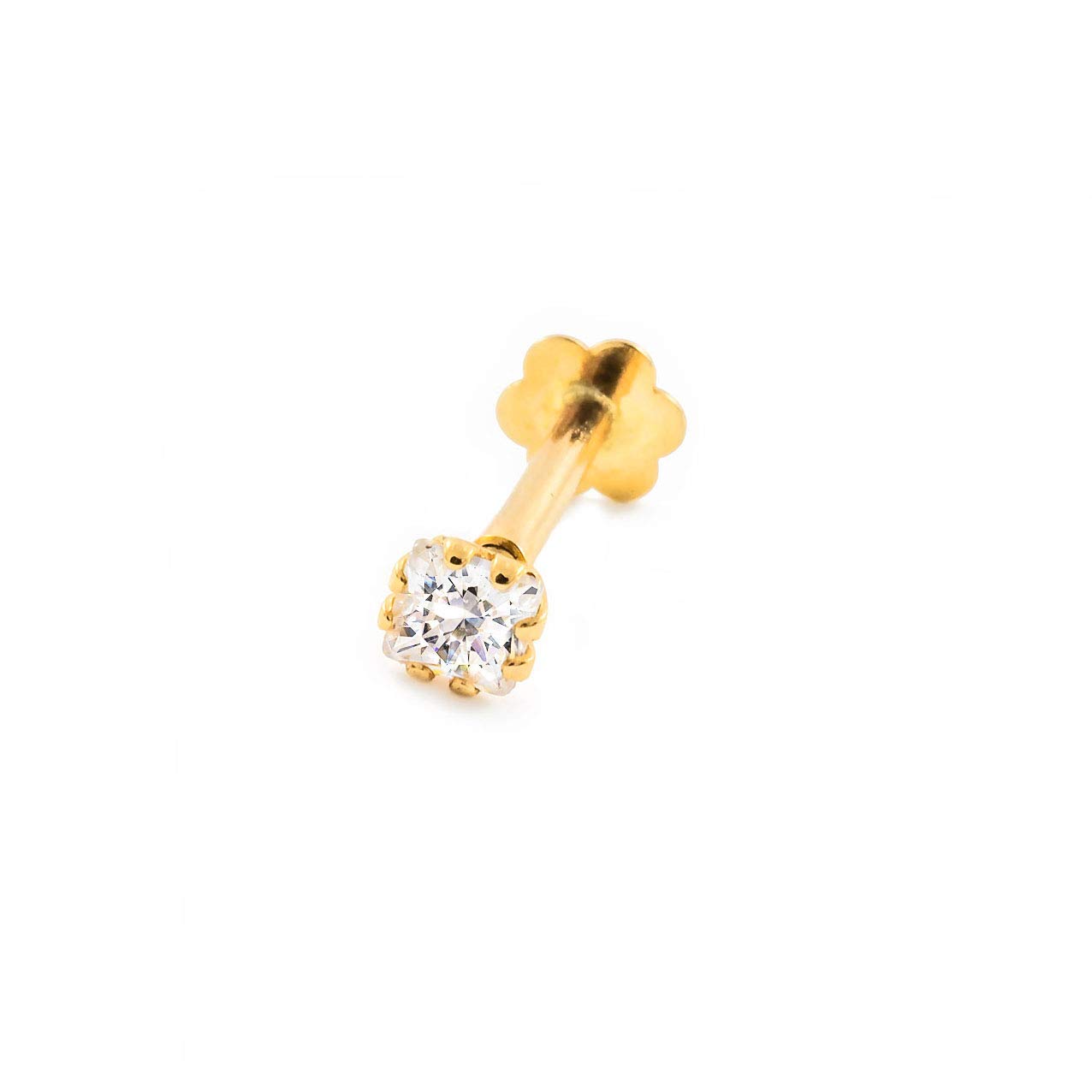 Monde Petit Piercing Oro cartilago carre 2,5 mm (9kts) - Estuche Regalo - Certificado de Garantía - Mondepetit