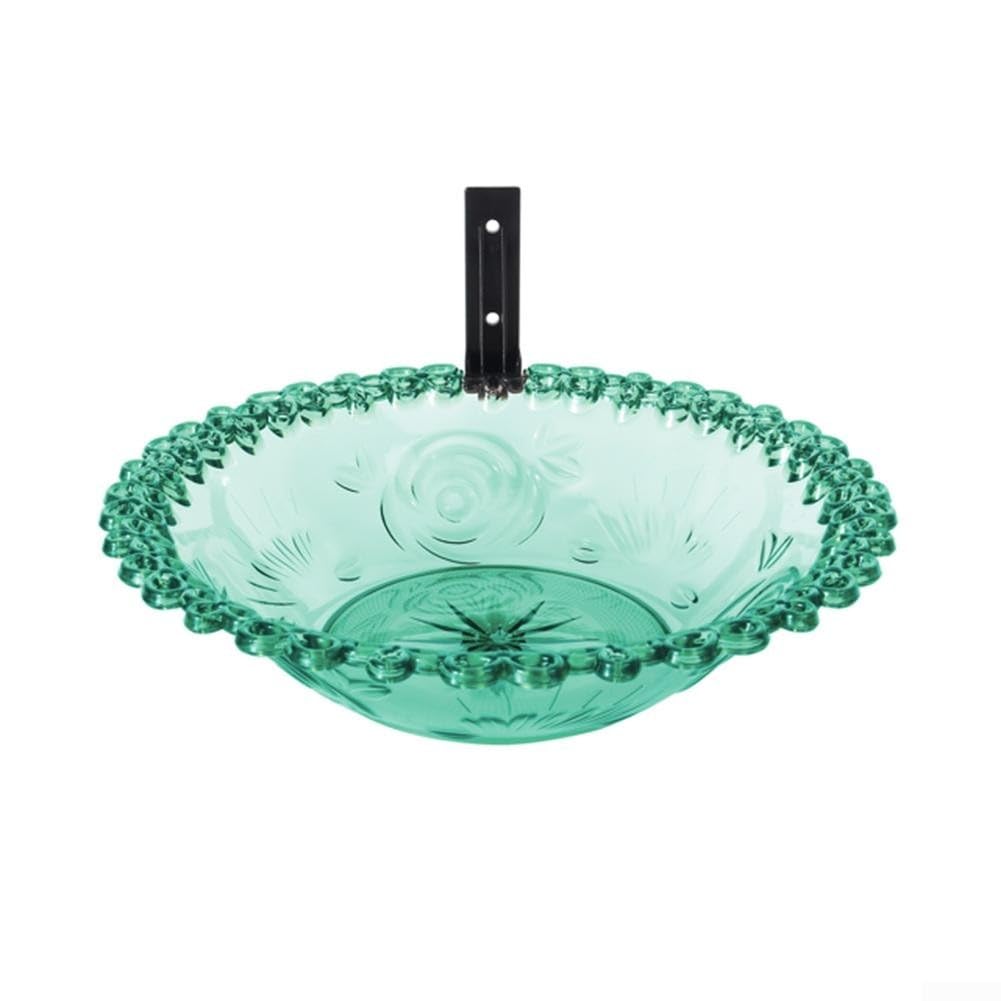 Bird Feeder and Bath with AntProof Design, Hanging Installation Kit Includes Plastic Tray and Metal Screws, for Outdoor Use in Gardens and Lawns (Green)