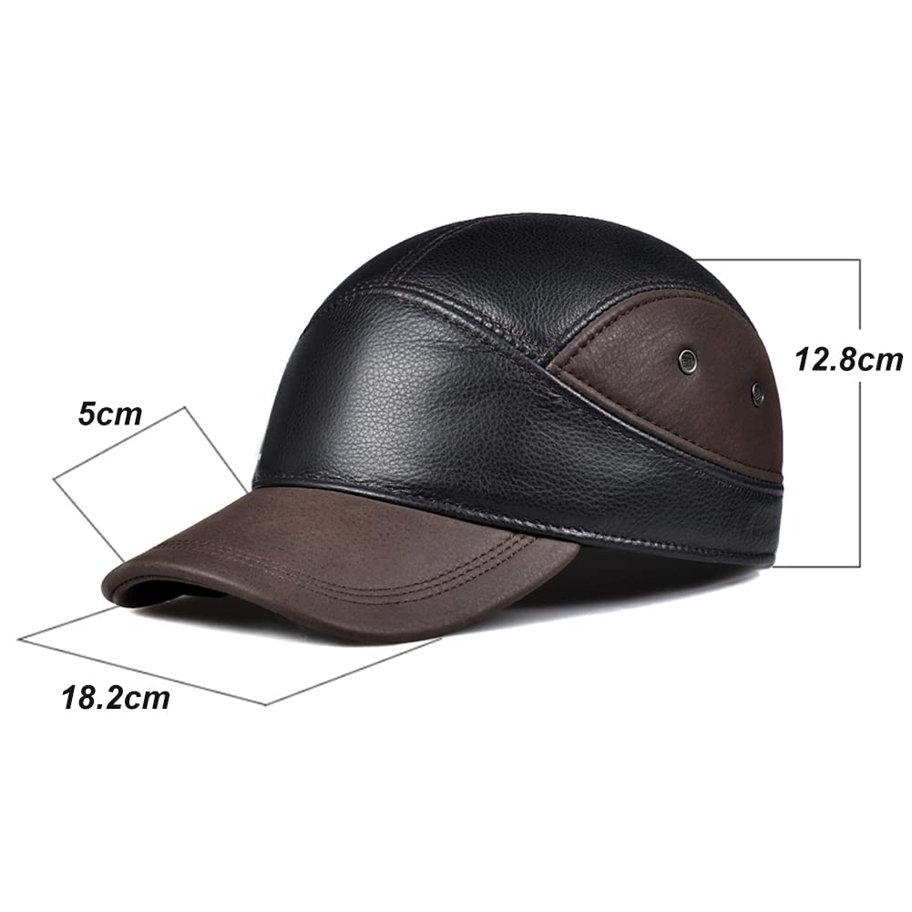 Klassische Unisex-Baseballkappe aus PU-Leder, verstellbare Trucker-Cap für Sport und Outdoor-Aktivitäten, BL