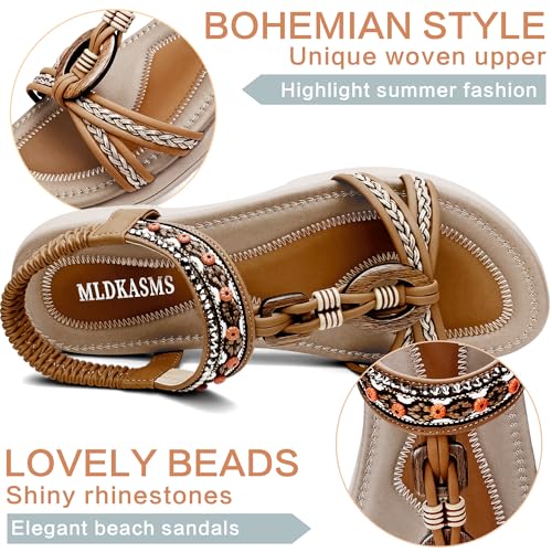 Flat Sandals for Women 2025 - Comfortable Dressy Summer Shoes Casual Bohemian Walking Footwear3