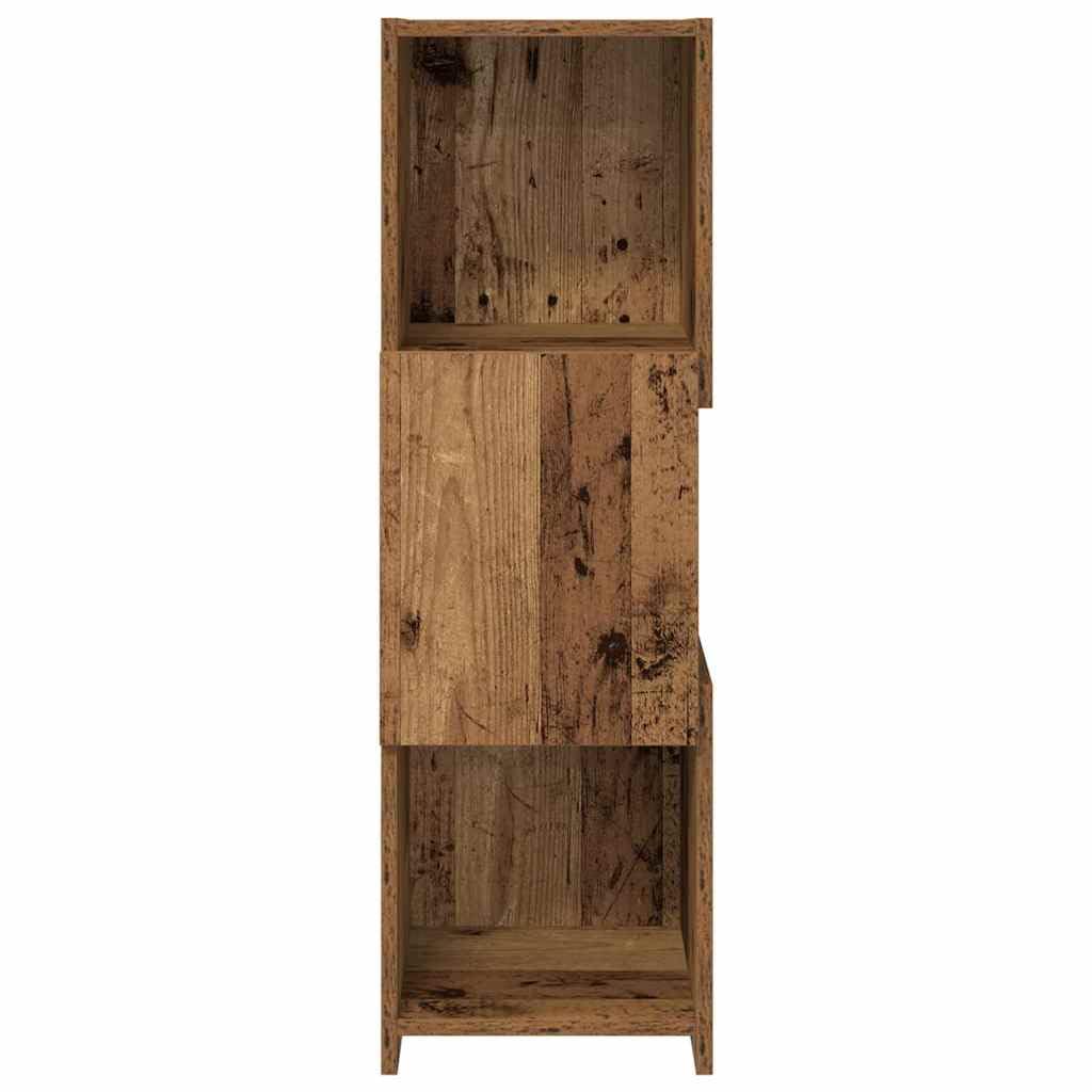 Armadio angolare in legno anticato, 30,5 x 30 x 95 cm, con 3 ripiani, per ufficio, soggiorno, officina, guardaroba, ordine e conservazione