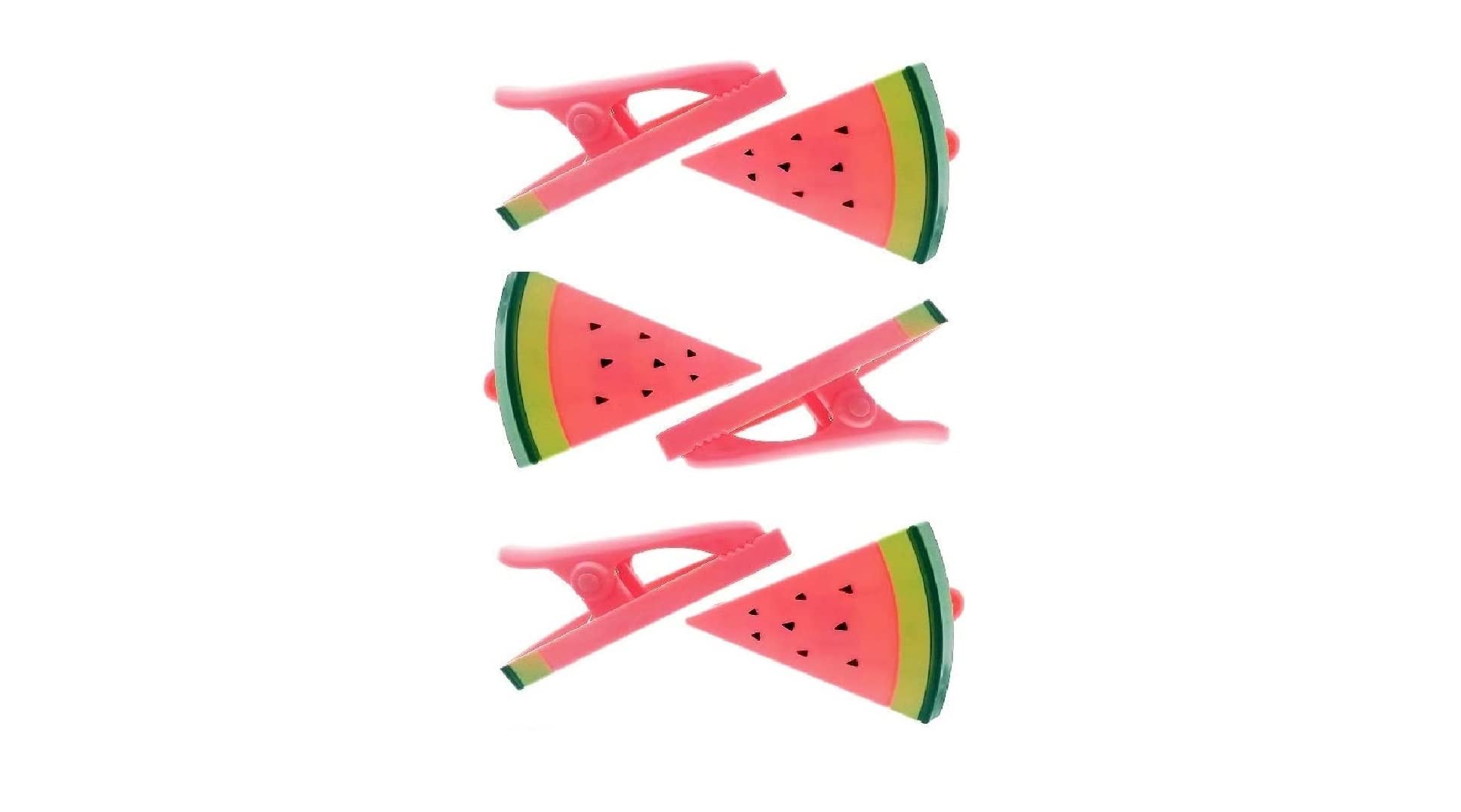 3 Pairs (6 Ct) Watermelon Style Beach Towel Clips Jumbo Size for Beach Chair, Cruise Beach Patio, Pool Accessories for Chairs, Household Clip, Baby Stroller by C&H Solutions