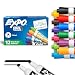 EXPO Low Odor Dry Erase Markers, Chisel Tip, Assorted Colors, Box of 12