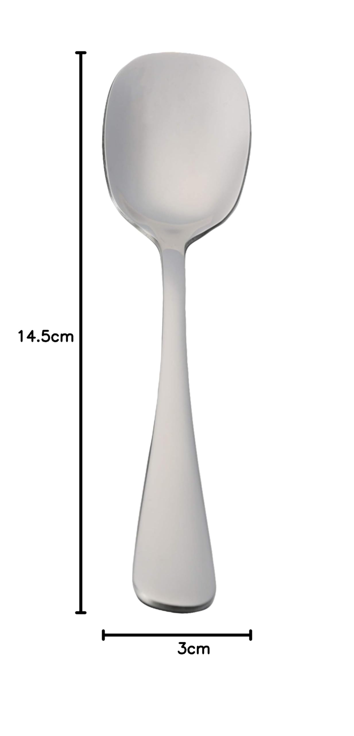 6 Cucharas de Helado Acero Inoxidable 14,5 x 3 cm