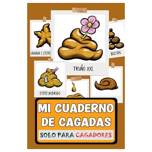 Mi cuaderno de cagadas | Experiencia en el retrete | Regalo de broma divertido | Para amigos | Registro de truños (Serie caquita, pedete y pisete)