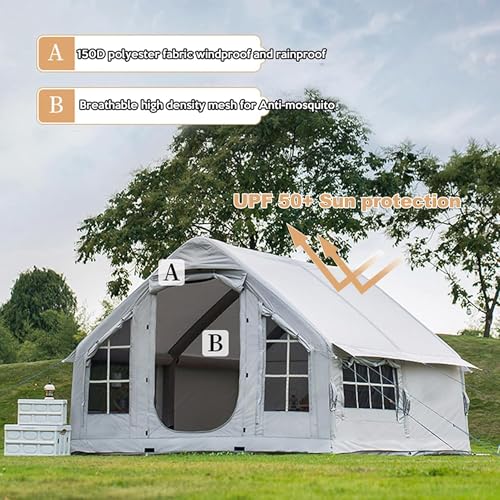 Carpa Inflable Grande Impermeable para Camping Familiar miniatura 4