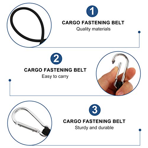 ULTECHNOVO 2Pcs Corda ElÃ¡stica Com Tiras de Gancho MosquetÃ£o para Escalar Corda ElÃ¡stica Forte Ca