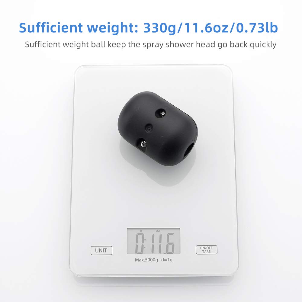 Manguera universal de 330 g (330 g) para grifo de cocina, bola de peso, rociador extraíble para fregadero, piezas de repuesto de gravedad pesada