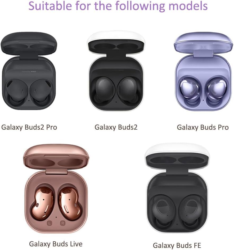 Image of Valente Silicone Case Cover for Samsung Galaxy Buds FE (2023), Buds 2 Pro (2022), Buds 2 (2021), Buds Pro (2021), and Buds Live (2020) (Blue Whale)