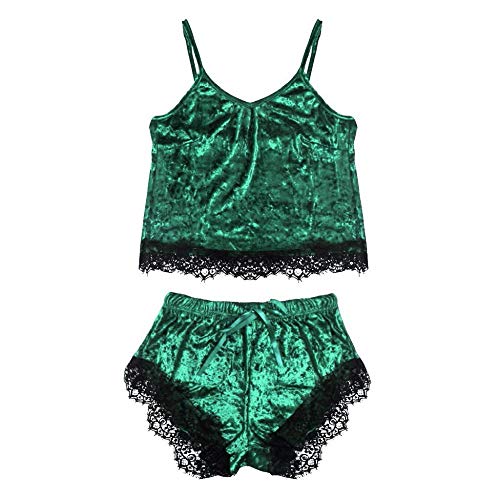 Sous-vêtements pour femmes sexy en velours et caraco dos nu pour nuit romantique