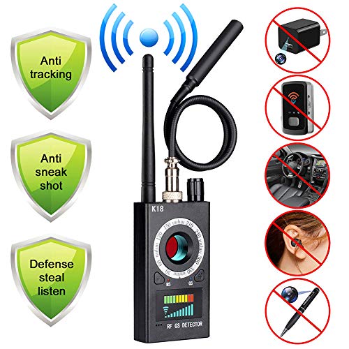 Anti Spy Camera Detector, RF Bug Detector, BQYPOWER Wireless Signal Pinhole Laser Lens GSM Detector Ultra-high Sensitivity Full-Range Tracker Finder (Green)