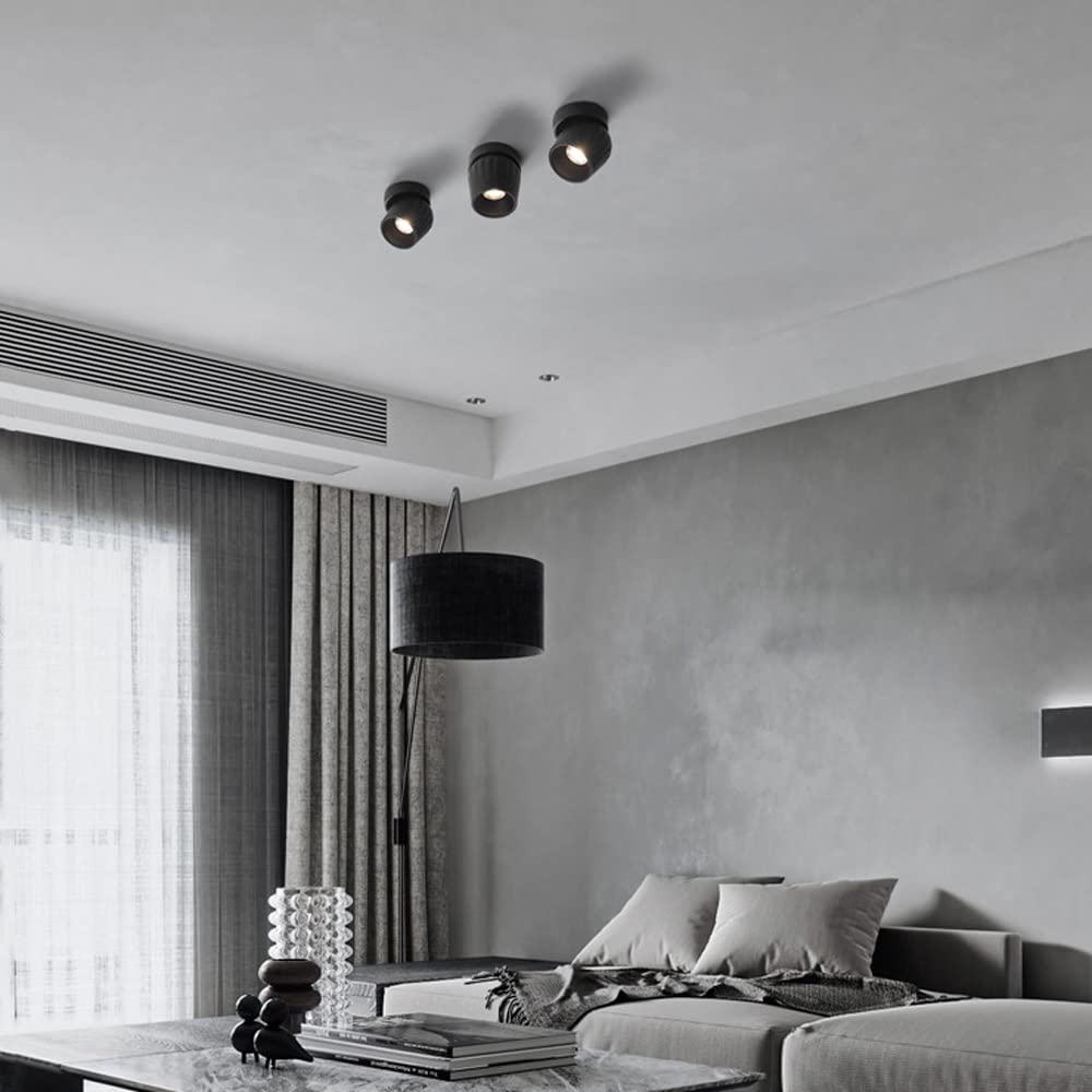 Regulowany reflektor sufitowy LED, kinkiet powierzchniowy, nowoczesne światła do galerii i mini reflektory akcentujące, kierunkowe reflektory nocne do sypialni i regałów