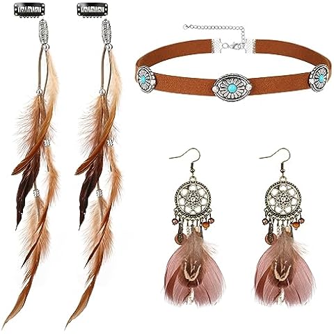 MWOOT Bohemian Feather Jewelry Set Cover