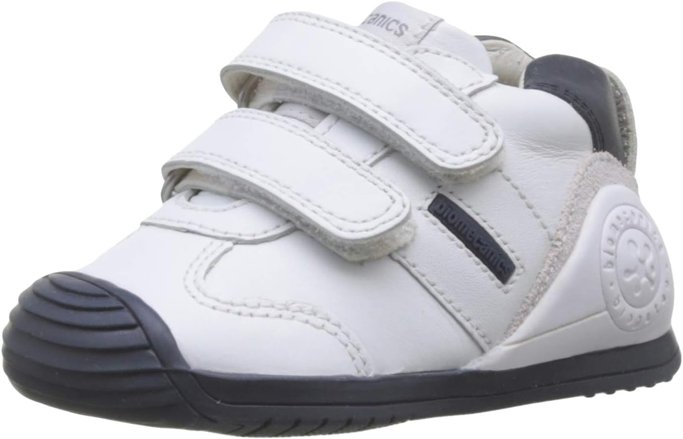 Biomecanics Baby-Girl's Walking Slippers, White Blanco Y Azul Sauvage F, US-0 / Asia Size s
