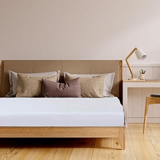 Spannbetttuch, extra tief, Fadenzahl 800, 100 % reiner ägyptischer Baumwollsatin, superweiche Hotelqualität, Weiß