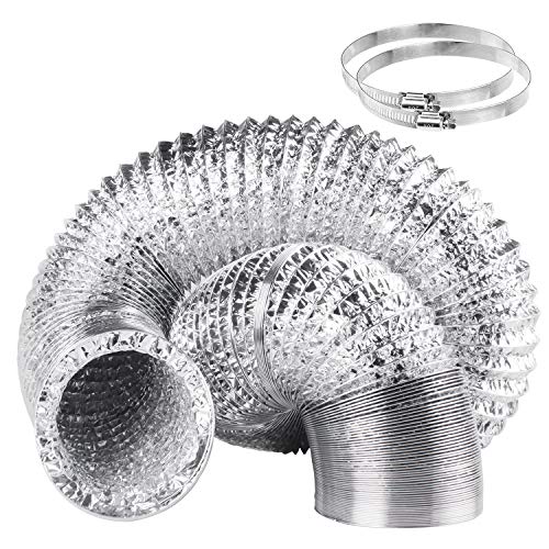 5 Inch Duct Hose Air Aluminum Foil Ducting Vent Hose 16 Feets