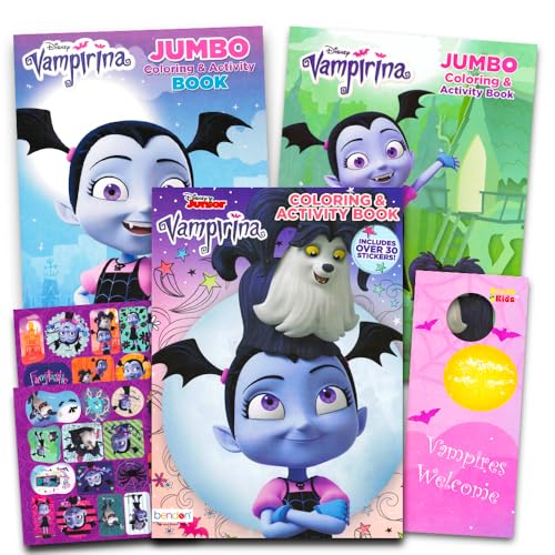 Disney Vampirina Coloring Book Super Set - 3 Coloring Books and Stickers (Vampirina Toys, Party Supplies)