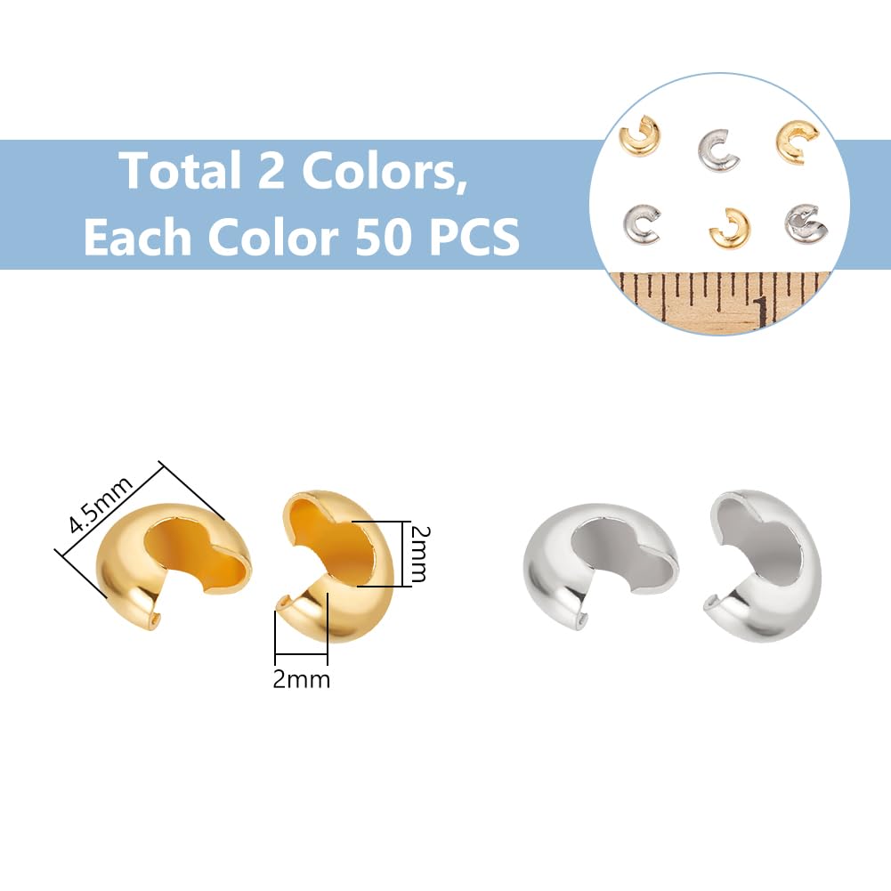 100 Pz Perline In Acciaio Inossidabile 304, Rondelle, Colore Acciaio - Foto 6