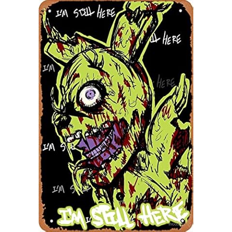 fnaf - springtrapped Poster Vintage Retro Metal Sign 8x12 Inch Man Cave Home Wall Decor Cover