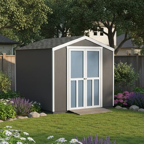 Fieldstone 8x8 Do-It-Yourself Wooden Storage Shed with Floor Kit - Does not Include Paint or Roofing Shingles - Image 2
