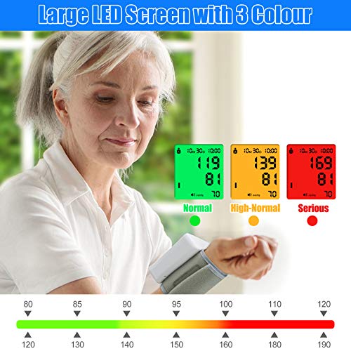 Atrilly Blood Pressure Monitor, Wrist Blood Pressure Machine Cuff, Talking Function, 2X90 Memory, Automatic Digital Bp Monitor for Home Personal Use