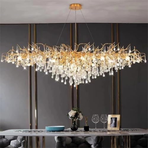 [Divertente fai da te] Questo lampadario di cristallo ha un design personalizzato. L'altezza dei rami e delle catene della lampada può essere regolata a piacimento. Puoi fare il fai-da-te in base alle tue esigenze personali, partecipare personalmente al processo di progettazione e assemblaggio e provare il divertimento del fai-da-te.