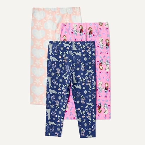 Image of Amazon Essentials Girls' Cotton Stretch Leggings, Multipacks