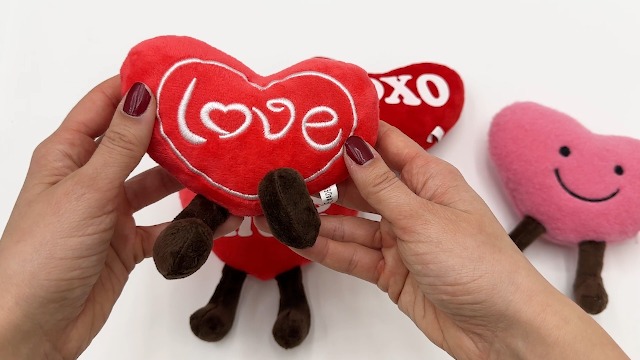 Amazon.com: ArtCreativity Set of 4 Small Valentines Plush Hearts
