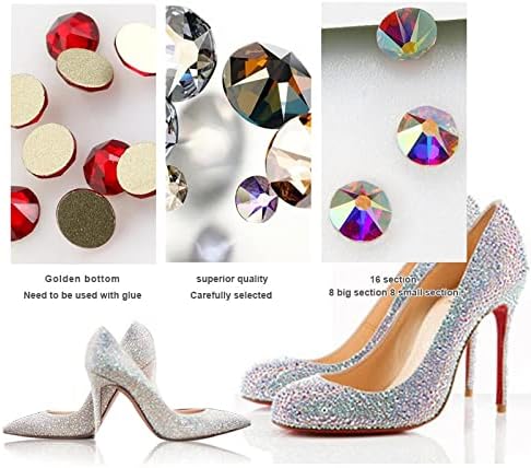 Golden Shadow New Popular 8 Big + 8 Small Cut Facets Crystal Rhinestone for Clothes Flatback Non Hotfix Rhinestones Decoration