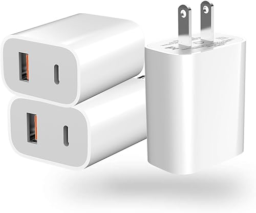 Bloque de carga USB C, bloque de carga rápida, compatible con cargador para Watch Se, paquete de 2 unidades de 20 W USB C cargador de pared bloque