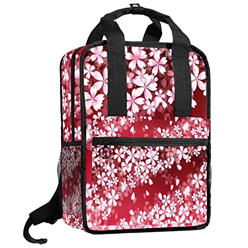 Sac à dos garçons fleurs cerisier grand volume avec bretelles confort