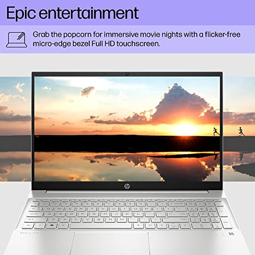 Image of HP Pavilion 15 inch Laptop, FHD Touchscreen, 13th Generation Intel Core i5-1335U, 8 GB RAM, 512 GB SSD, Intel Iris Xe Graphics, Windows 11 Home, 15-eg3010nr (2023)
