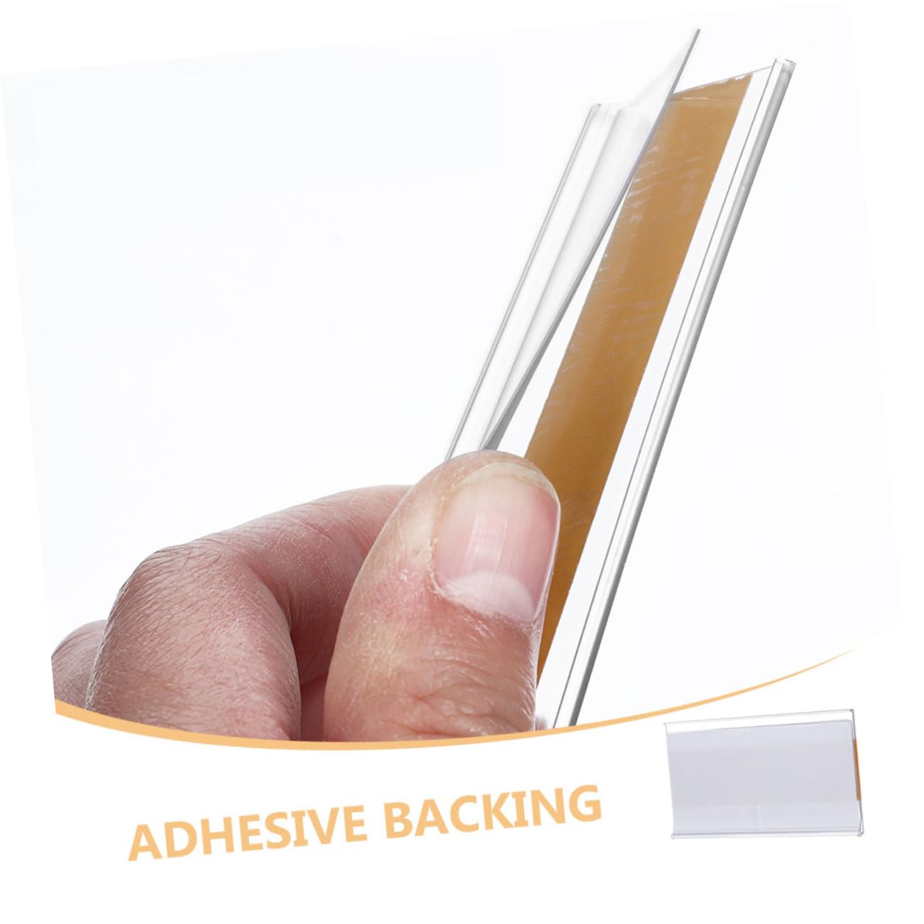 DOITOOL 1 Set Etichette Adesive Trasparenti con Supporti per Scaffali per Librerie e Uffici Etichette con Adesivo Resistente e Cartoncini per Etichettatura Organizzata