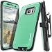 Samsung Galaxy S7 Edge Case, COVRWARE [IRON TANK] w/ [Screen Protector] Heavy Duty Full-Body Rugged Holster Armor [Brushed Metal Texture] Case [Belt Clip][Kickstand], Teal