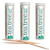 Xero Picks Tea Tree - Infused Flavored Toothpicks for Long Lasting Fresh Breath & Dry Mouth Prevention (Mint)