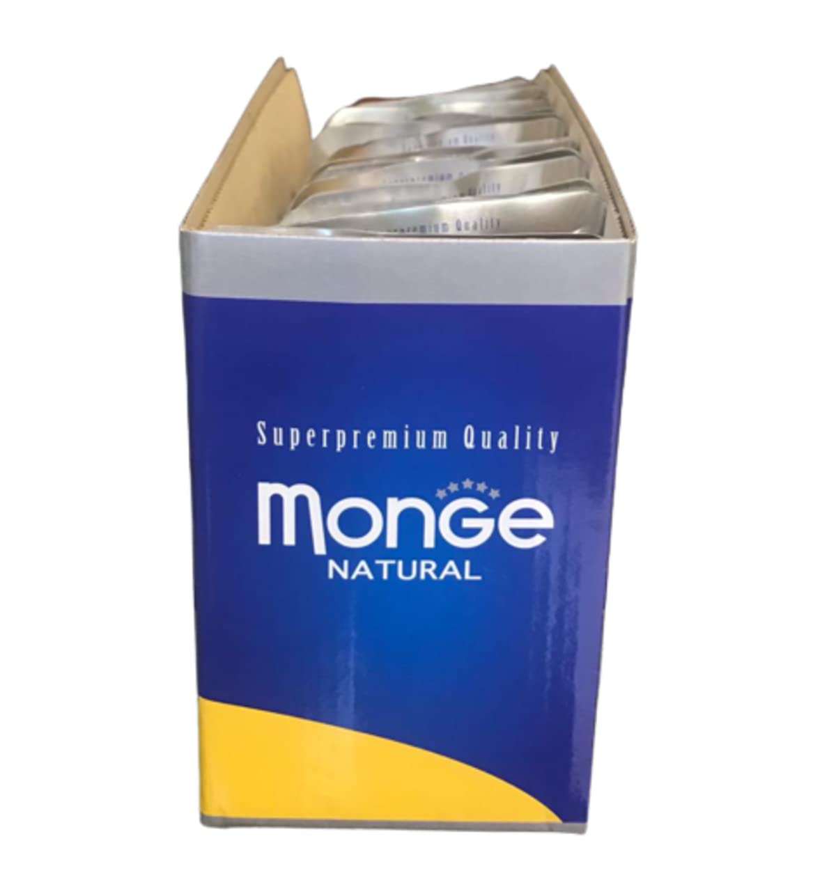 Monge Natural Supremium quality Mokre jedzenie dla dorosłych kotów smak Tuńczyk z Wątróbki z kurczaka gotowane na parze. Opakowanie 24 saszetek (1 saszetka = 80 gr.) Bez barwników i konserwantów