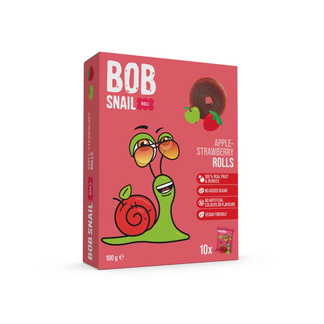 Bob Snail Fruchtrollen Apfel & Erdbeere 10er Pack Product Description