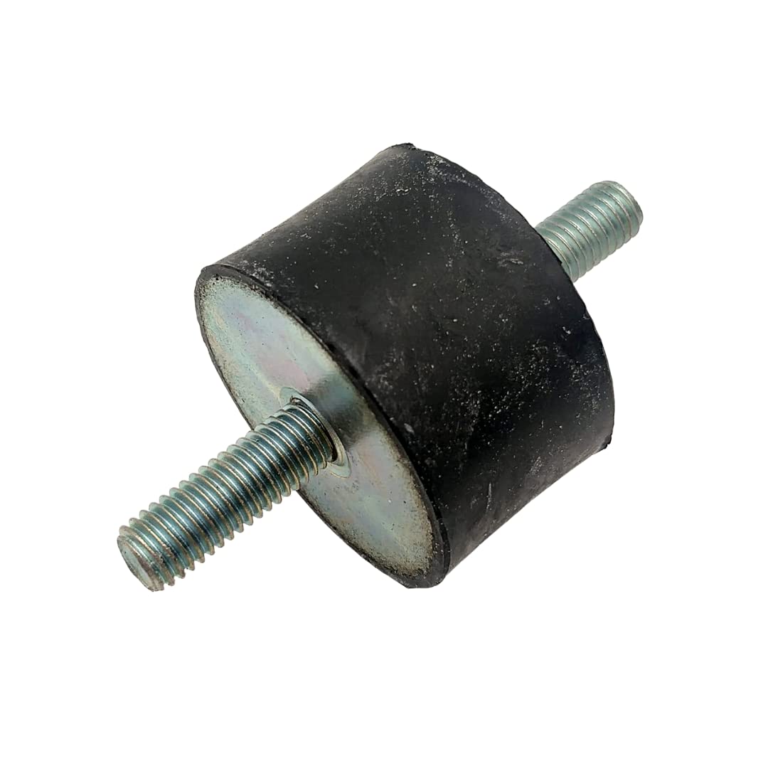 Supports de canette en caoutchouc M8-40 x 40 - Isolateur anti-vibrations - Pour compresseur d'air - Amortisseur cylindrique mâle I mâle (filetage M8 x 23 mm I - 40 mm D x 40 mm H)