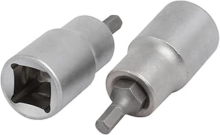 Aexit H5 Hex Hand Operated Tools Head 1/2-inch Square Chrome Vanadium Steel Drive Socket Adapter 2pcs Model:53as21qo661