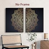 Zoom IMG-1 haruhiart nero oro mandala moderno