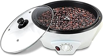 Household Coffee Roaster Machine Coffee Beans Roasting Machine 100-240C Adjustable for Baking Coffee, Cereal, Raw Beans, Peanuts, Grain, Spices 1200W