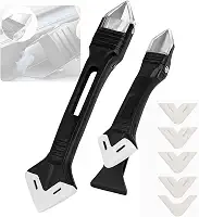 Espátula 3 em 1 Removedora e Aplicadora de Silicone e Rejunte – Para Acabamento, Raspagem e Limpeza – Com 5 Raios de Acabamento (3R, 6R, 10R, 13R, 17R) – Ferramenta Multifuncional